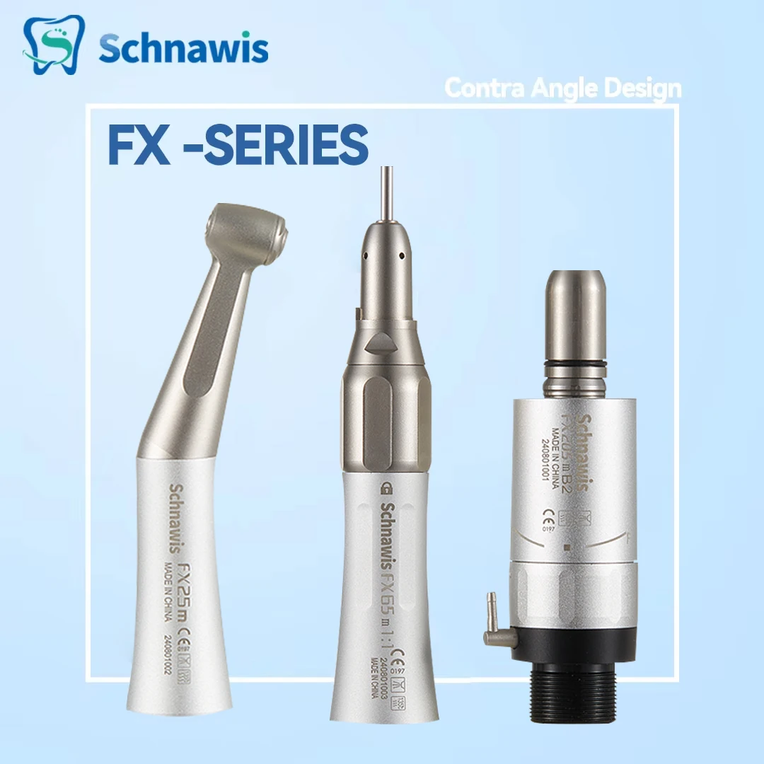 FX25 FX65 Dental 1:1 Direct Drive Contra Angle Low Speed Handpiece Mini Head Dentistry Against Contra Angle Polishing Tools