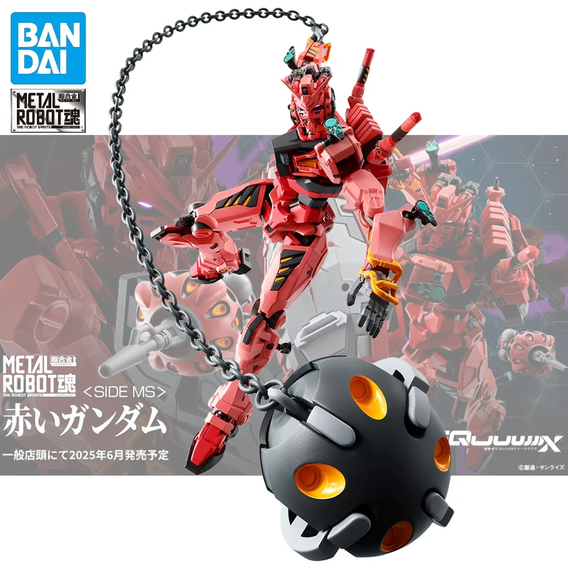 

Original Bandai METAL ROBOT Gundam GQuuuuuuX Beginning gMS-α Red Gundam Genuine Assembled Figure PVC Collectible Model Doll Gift
