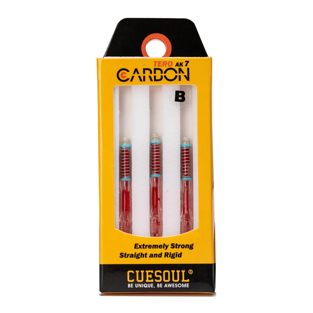 CUESOUL TERO AK7 مهاوي/ جذع رمي السهام الكربونية، نحيف، ربيعي مدمج تلسكوبي-أحمر، مجموعة من 3 قطع