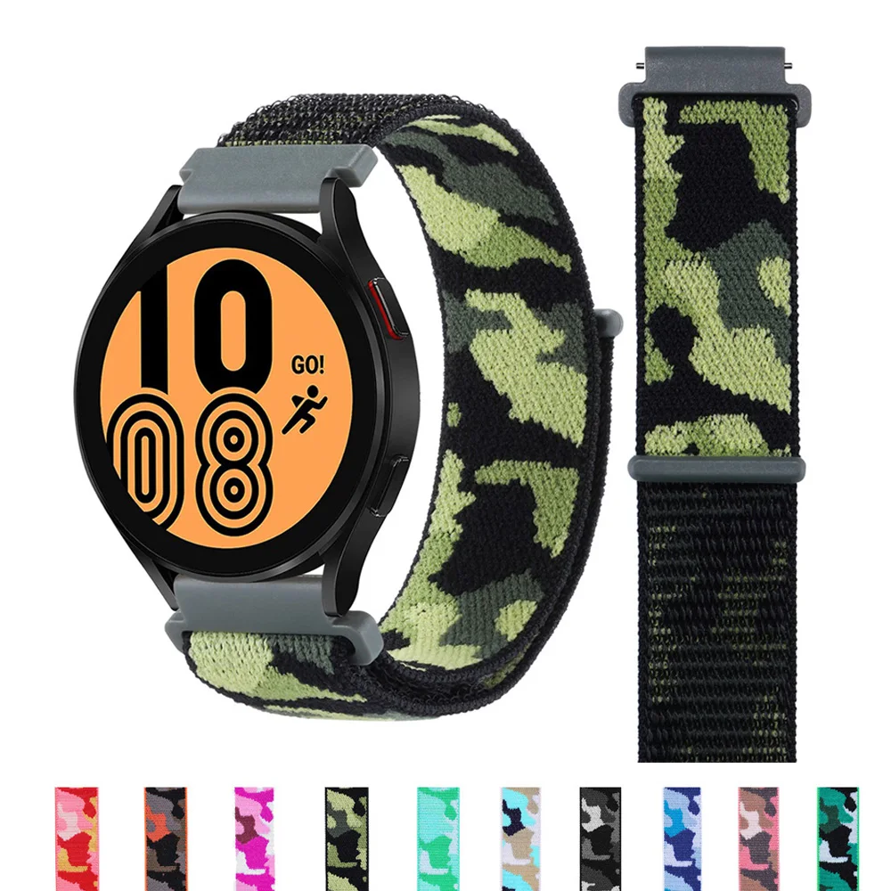 Nato Strap for Samsung Galaxy Watch 4/Classic/46mm/42mm/active 2 Gear s3 20/22mm Camouflage bracelet Huawei GT/2/GT2/3 Pro Band