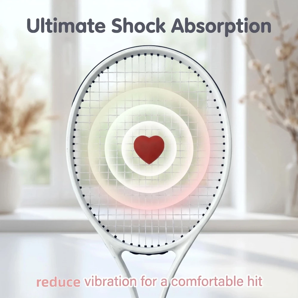 Cute Heart-shaped Tennis Vibration Dampeners Tennis Racket Anti Vibration Food Shape Tennis Racquet Damper Tennis Accessory view 5