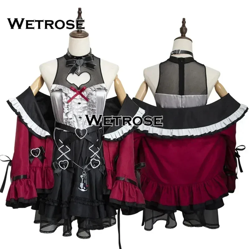 【Wetrose】متوفر في المخزون Sakamata Chloe 2023 زي جديد أزياء تنكرية للمواعدة فستان Hololive JP Holo Vtuber HoloX مجموعة شعر مستعار للهالوين