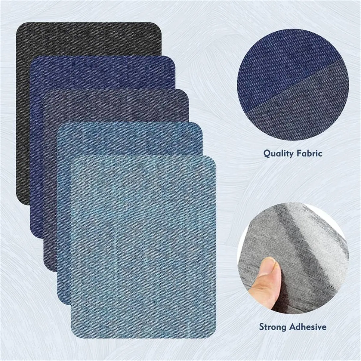 Top Sale 20Pcs Iron on Denim-Patches for Inside & Outside Jeans, Strong Adhesive Iron on Patches for Clothing Repair