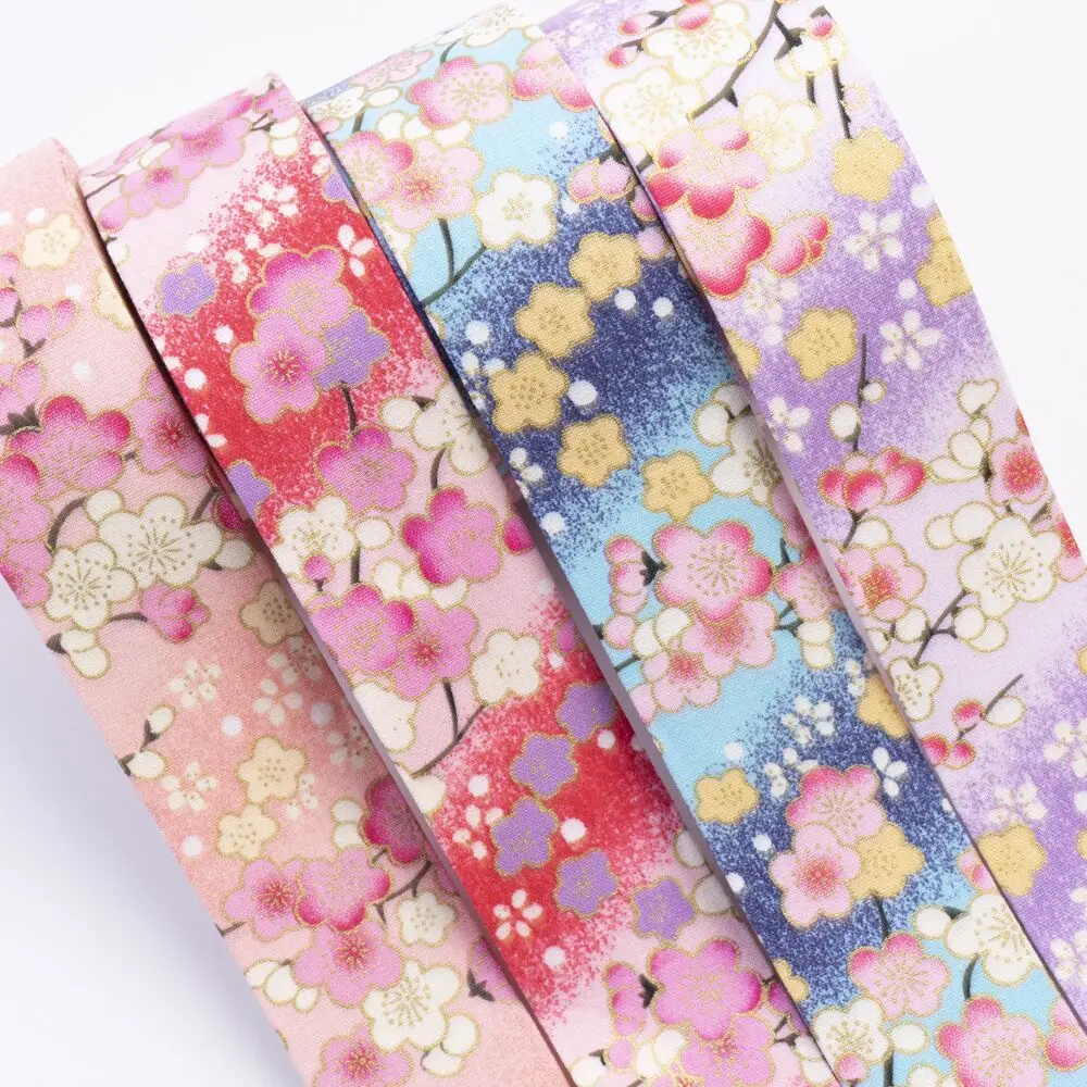 5 Yards 10mm 25mm 40mm de oro Flor de ciruela flor cinta cinta de prensa de tela DIY material hecho a mano tocado tocado pelo arco arco ropa zapatos y sombreros material para el hogar decoración artesanía