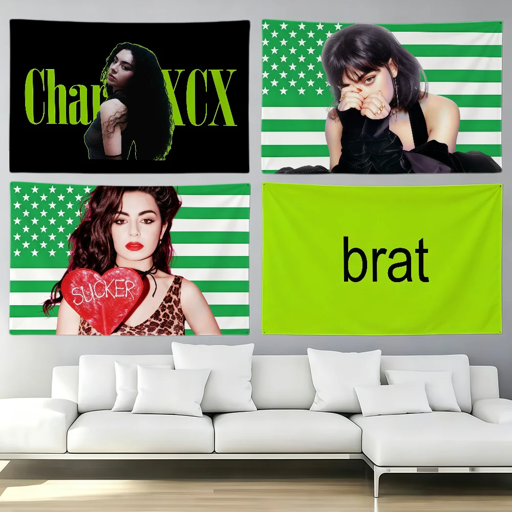 Singer C-Charli X-XCX-X flag Party Club Outdoor Interior Wall Decoration Banner Fans Gift Print Decor flag