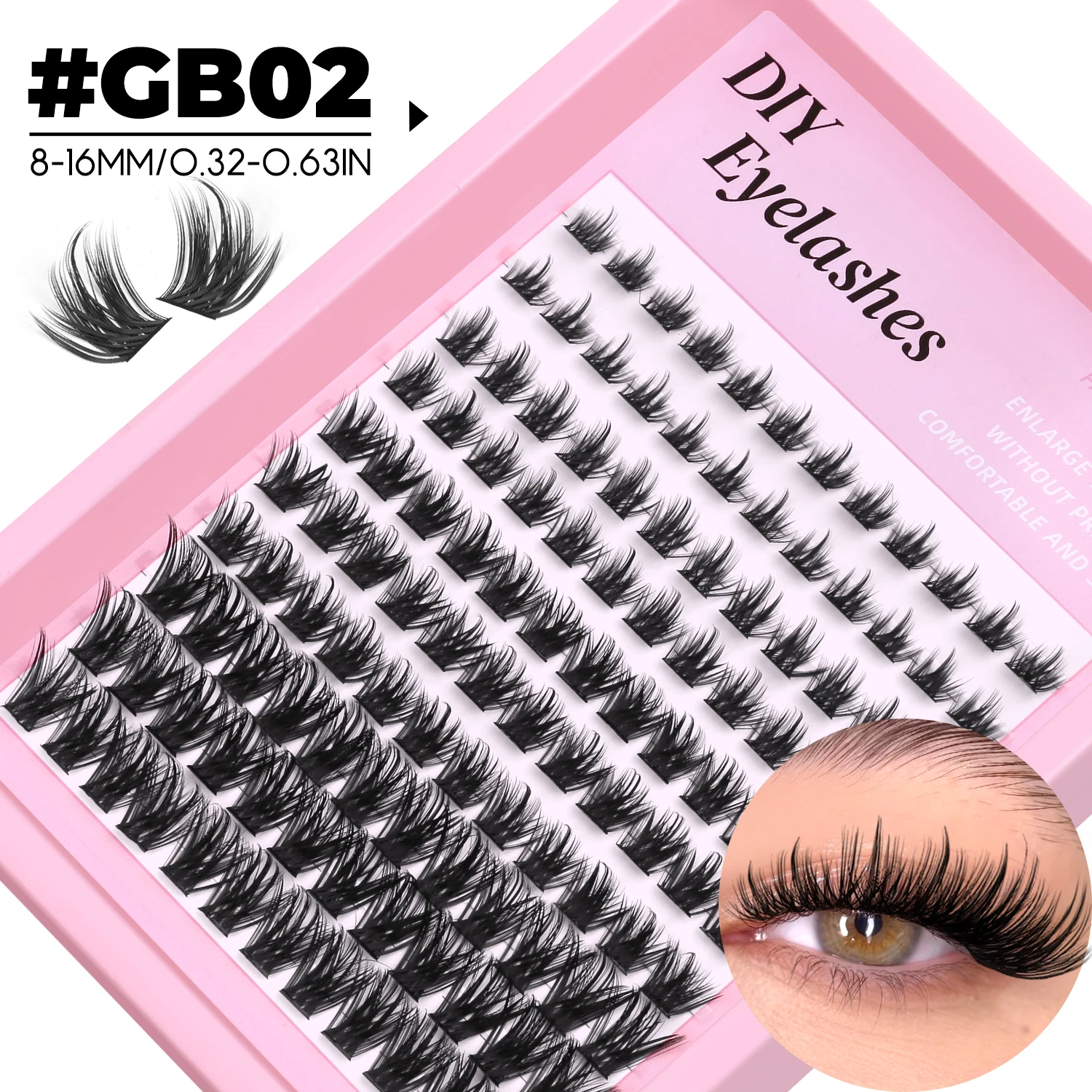 DIY Cluster Lashes Mixed Tray Natural Volume
