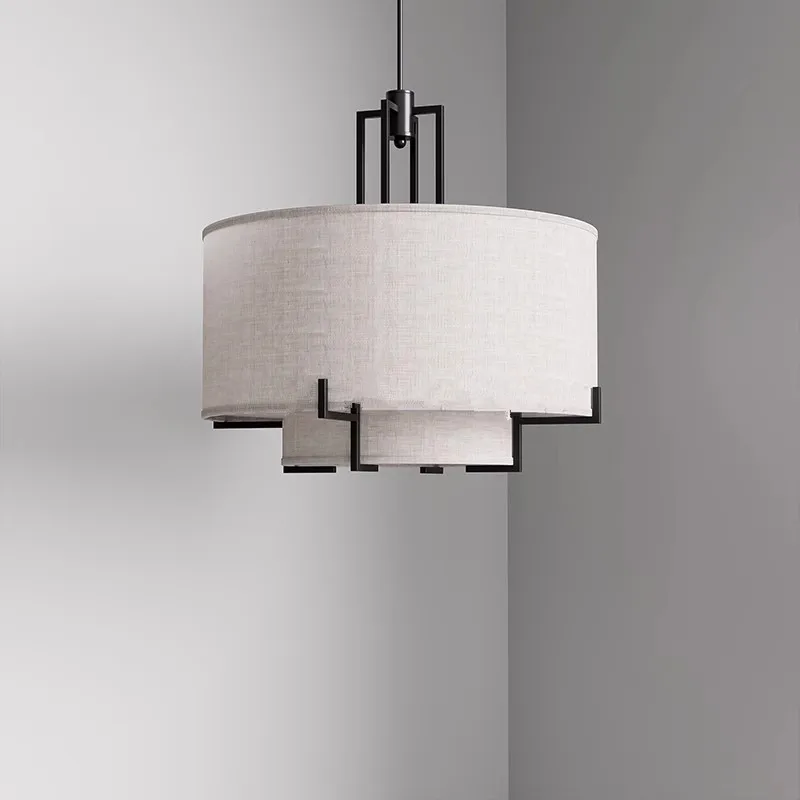 

Chinese hotel zen restaurant lights balcony tea room bedroom lamps hotel bar booth box neoclassical chandelier