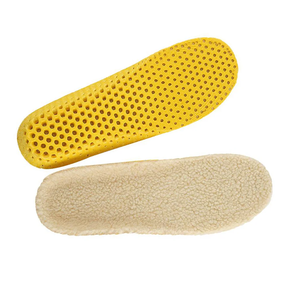 2 Pair Warm Insoles Cushion for Heels of Foot Thickened Winter Shoe Inserts Slipper