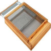 Honey Lake Langstroth Bee Hive Metal Screened Bottom Board Dipped in 100% Beeswax with Entrance Reducer, Screen Bottom Board for