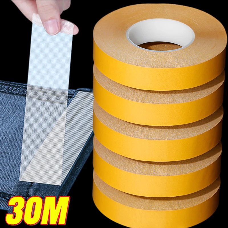 Cinta de tela de doble cara para pantalones, cintas para dobladillo, sin hierro, accesorios de costura autoadhesivos para acortar ropa, herramientas de costura para el hogar