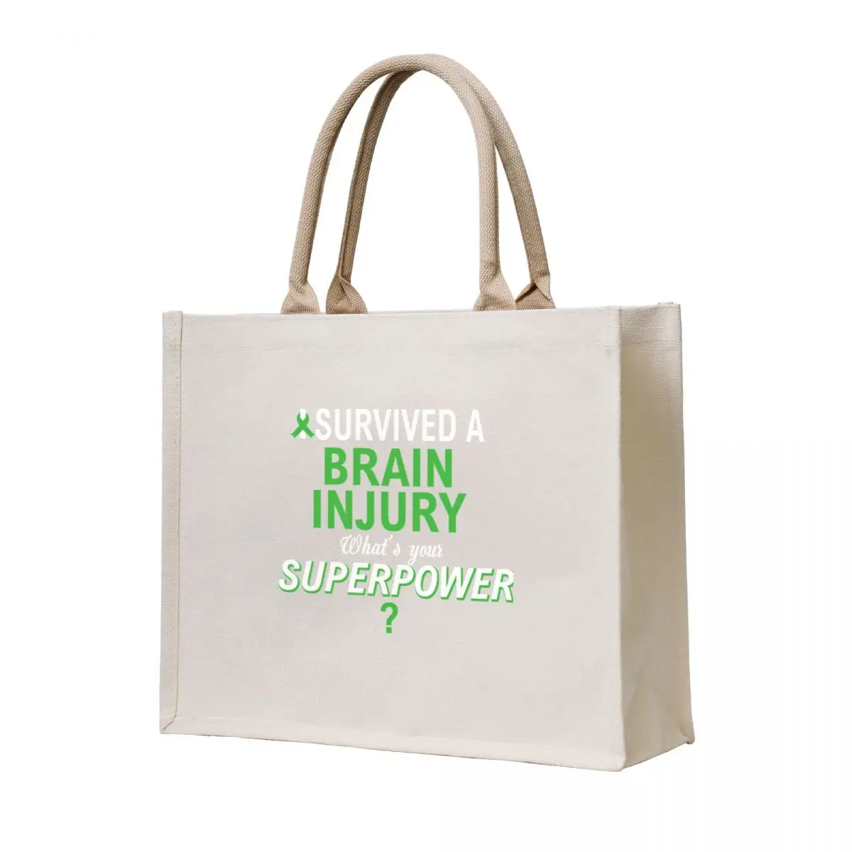 

I Survived A Brain Injury What_s your superpower Brain Awareness T-Shirt Tote Bag bags for women handbag Women's shopper