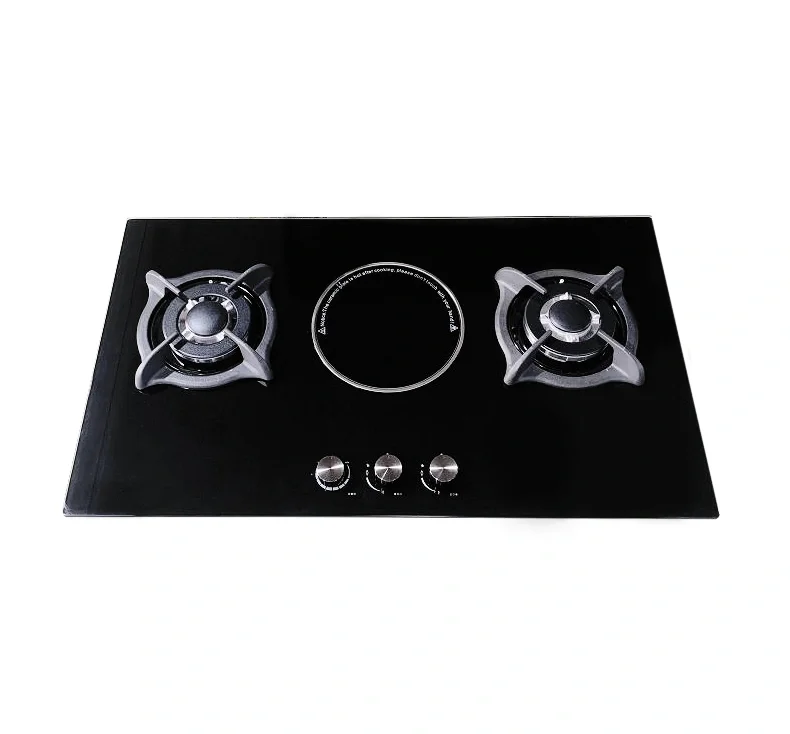 موقد غاز ذكي بثلاث شعلات - موقد مدمج/طاولة مصنوع في الصين لمطابخ المنزل السعيد، موفر للطاقة