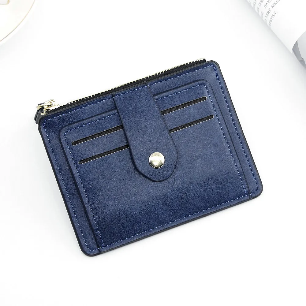 New Fashion Multifunctional PU Leather Ultra-thin Card Holder For Women,Lady Korean Version Bank Card Case Coin Purse