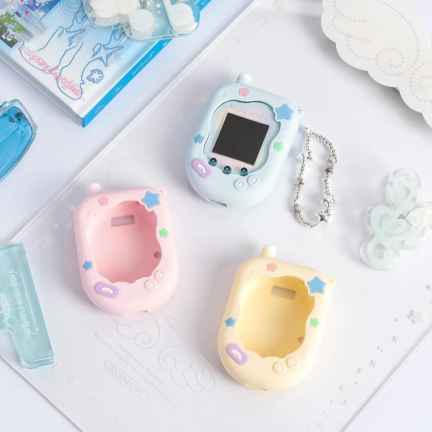Y2K Retro Silicone Protective Case Compatible with Tamagotchi Uni – Charging Port Access, Shockproof Grip Cover for Virtual Pet