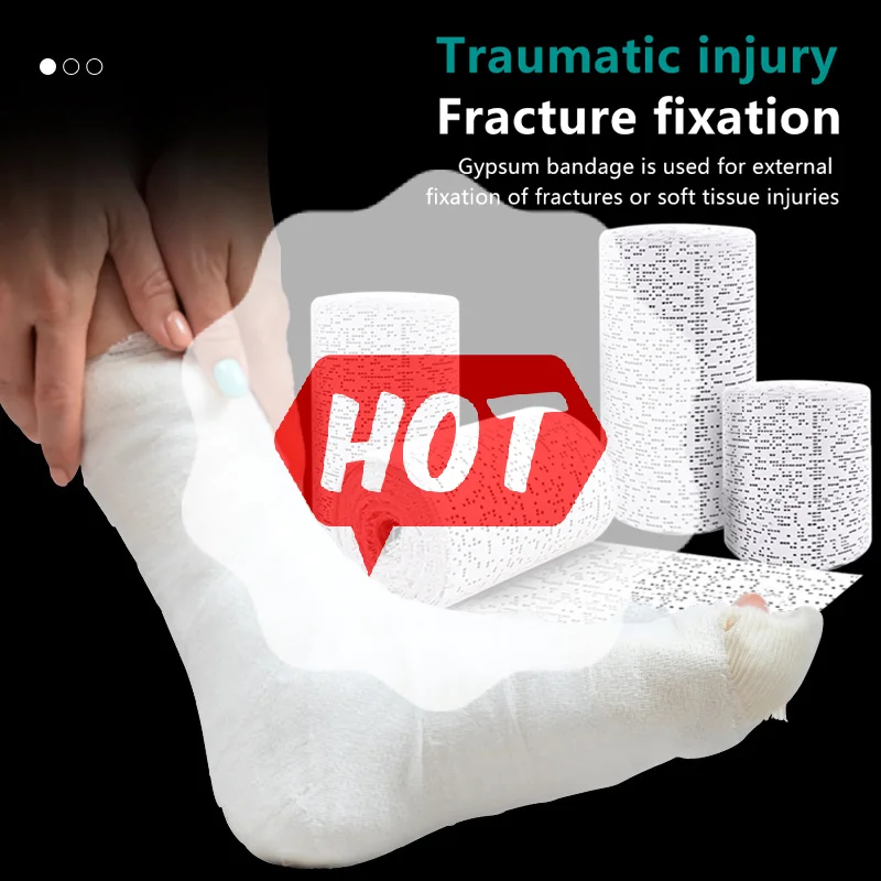 1 لفة الطبية كسر تثبيت الجص ضمادة يلقي العظام الشريط القماش الشاش الطوارئ العضلات الشريط الإسعافات الأولية واقية