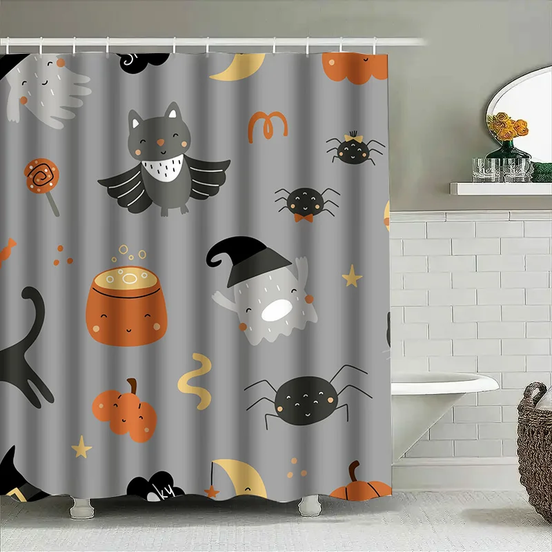 

Занавеска для душа Tuniu с рисунком летучей мыши для детей, декор для ванной комнаты для маленьких мальчиков и девочек