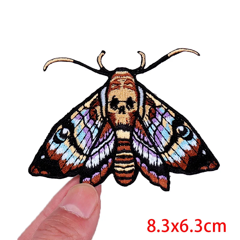 Poker Patch Horror Skull Embroidered Patches On Clothes Punk Embroidery/Sew Patch Iron On Patches For Clothing Ironing Stickers