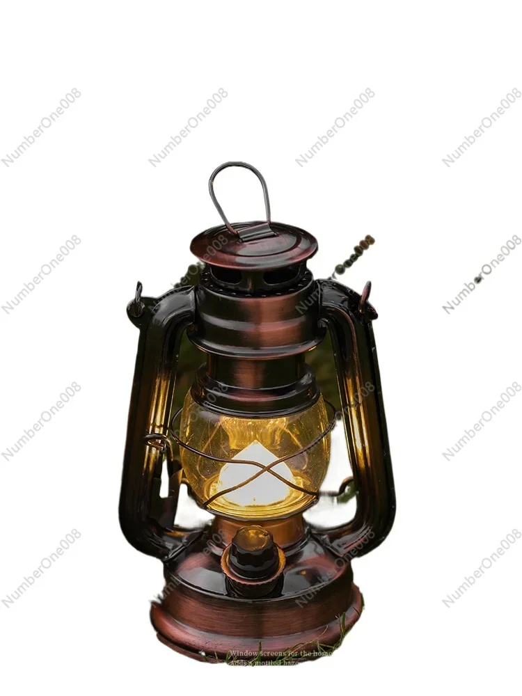 

Outdoor Camping Lantern Led Waterproof Retro Kerosene Lamp Barn Lantern Charging Ultra-Long Life Battery