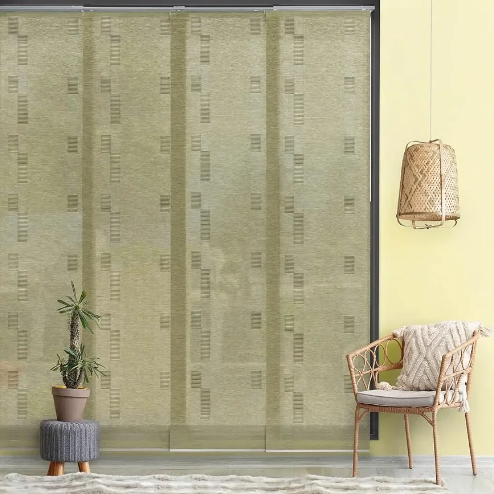 Semi-Privacy Curtains Extendable Panel Track Vertical Blinds for Patio Doors  Freight Free