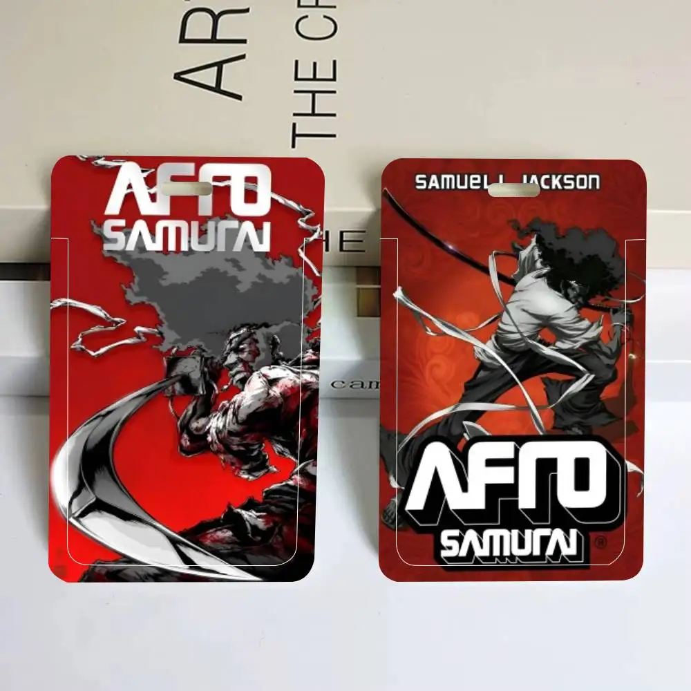 Afro Samurai ID Card Holder Neck Strap Pendant Door Badge Holder Lanyards Keychain Work Credential Case Gift view 5