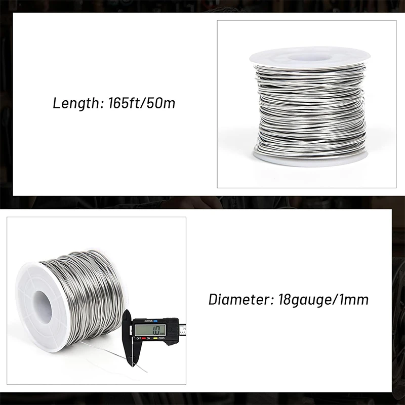 1-100m 304 stainless steel soft steel wire diameter 0.02-3mm Anti-Rust Craft Wire for Lashing DIY
