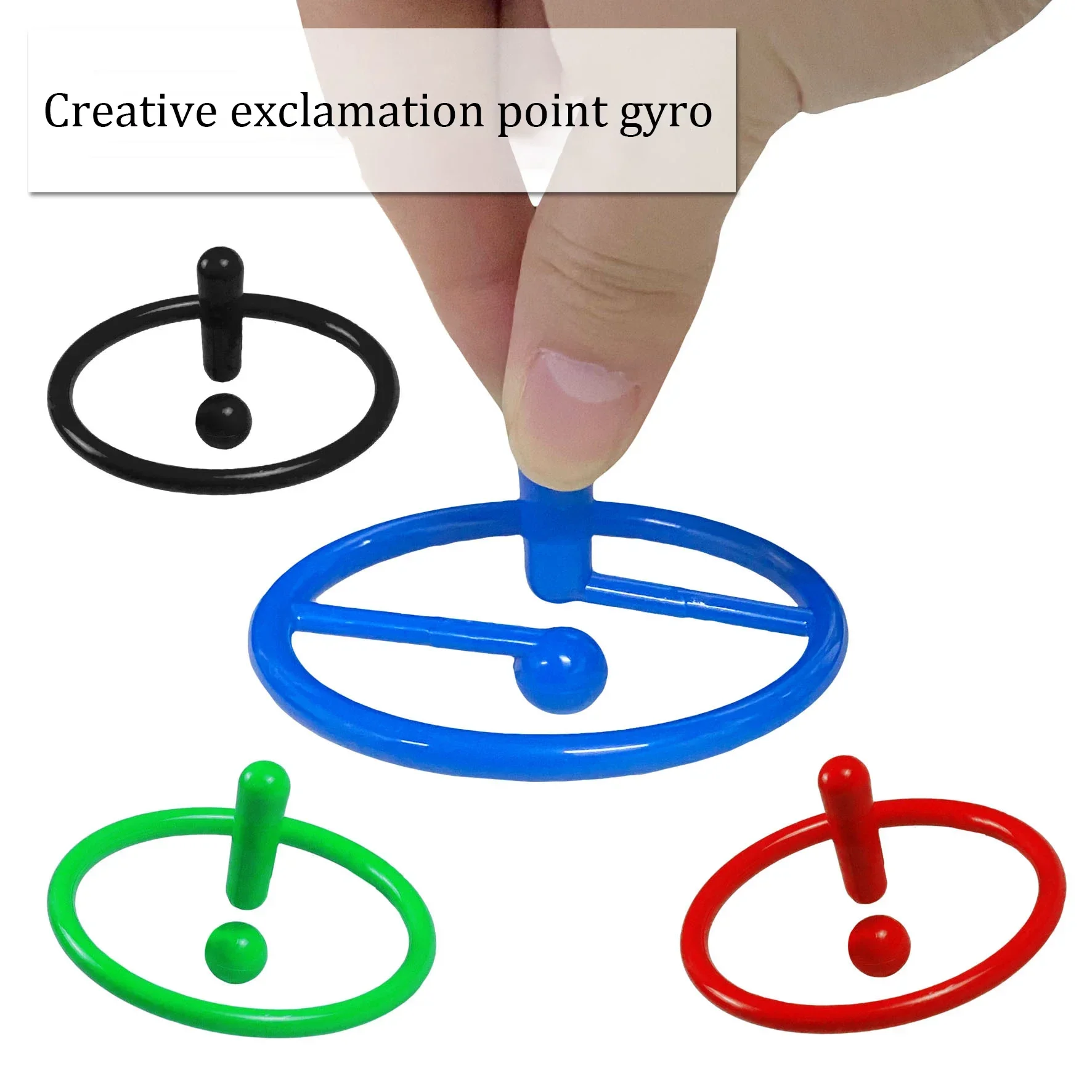 2PCS Creative Hand Spinner Toys Fidget Spinner Ball ABS Material Exclamation Mark Shape Colorful Anti Anxiety Toys Fidget S