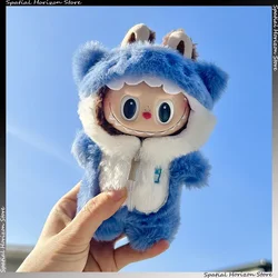 미니 인형 용 Kawaii Shark Onesie 귀여운 봉제 인형 의류 복장 Labubu Idol V1 V2 인형 의류 액세서리