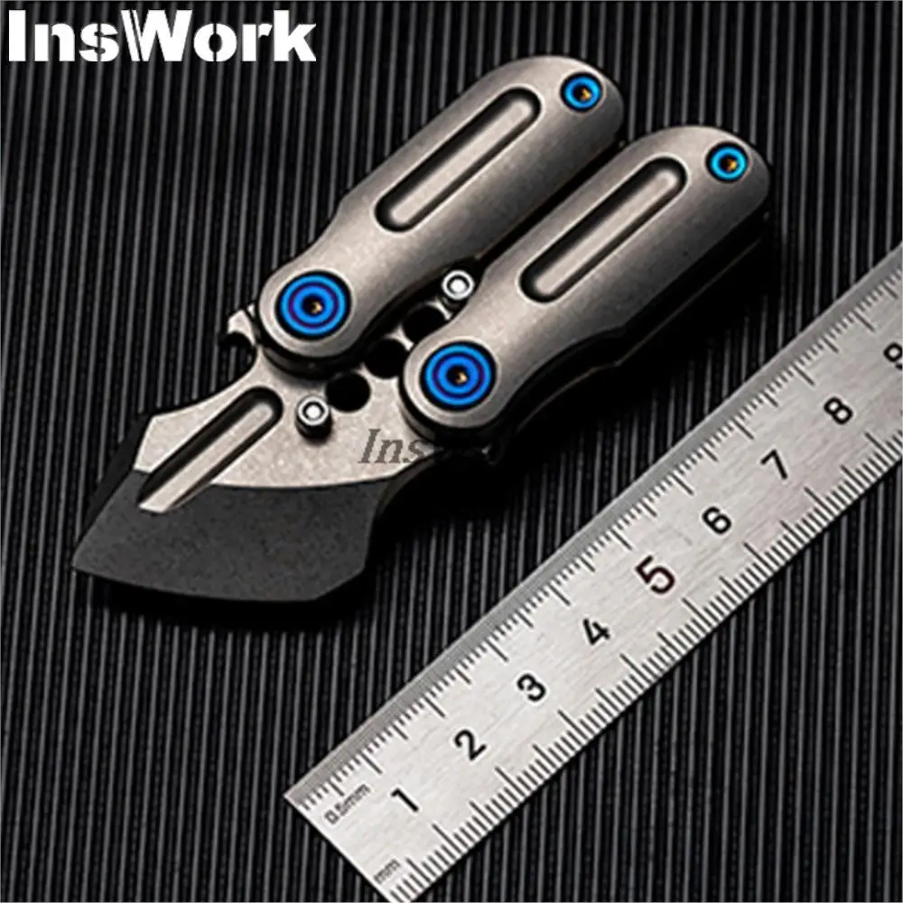 WANWU EDC Compact Balisong 2.0 Titanium Alloy Art Knife Unbladed Outdoor Equipment Toy Gift EDC