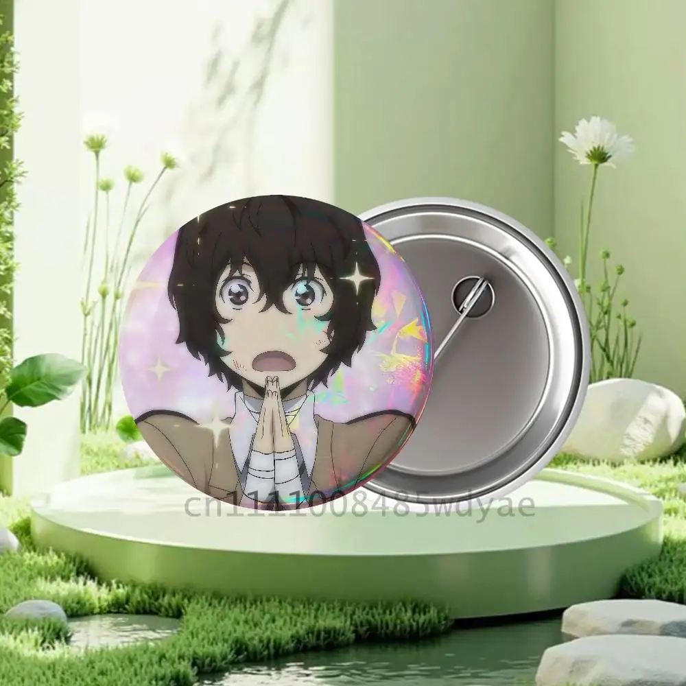 B-Bungo Stray Dogs O-Osamu D-Dazai Badges 25 32 44 58 75 mm Round Cosplay Pin Fans Collect Friends