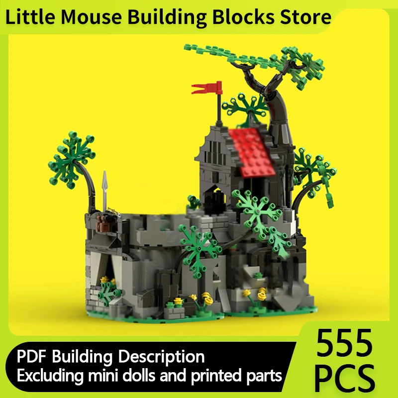 

Medieval Castle Model MOC Building Bricks Forest Magical House Modular Technology Gifts Holiday Assemble Children Toys Suit