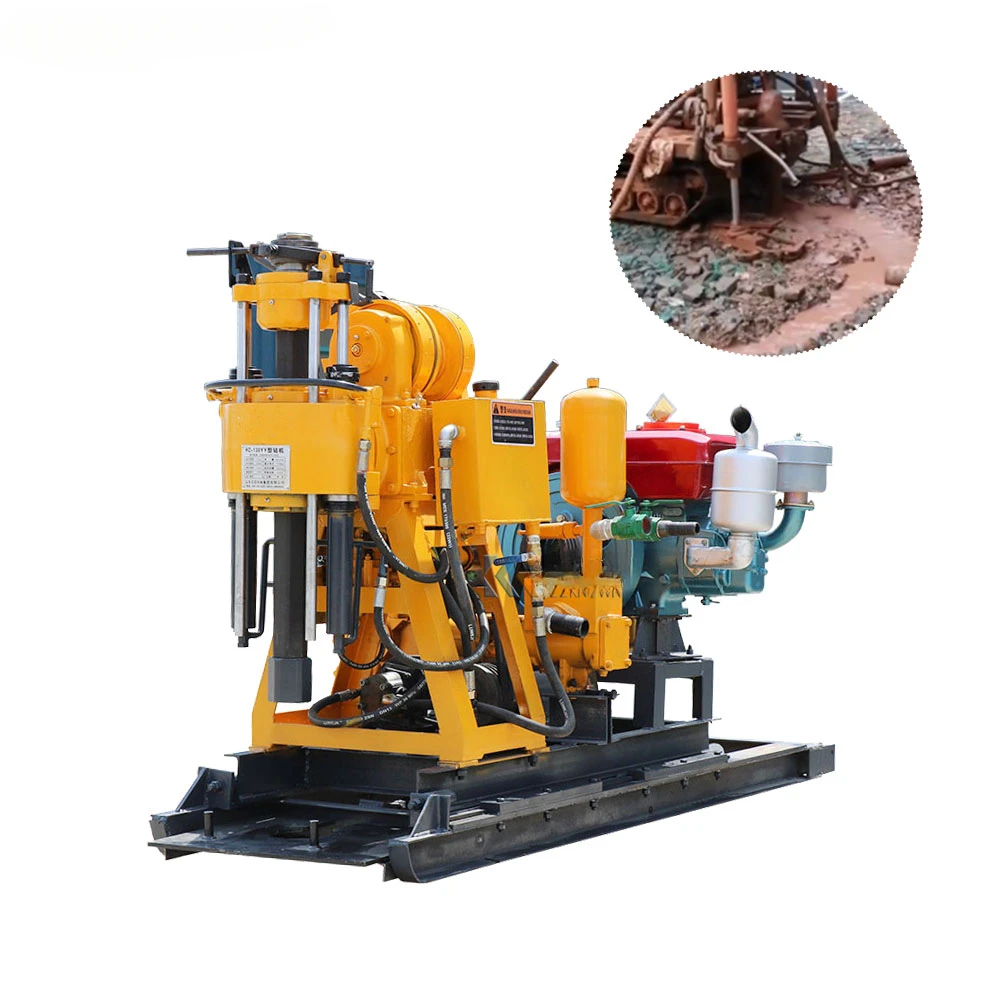 Deep Well Drilling Machine Water Well Drilling Machine 200m Borehole Drill Rig Machine Full Hydraulic Rock Style