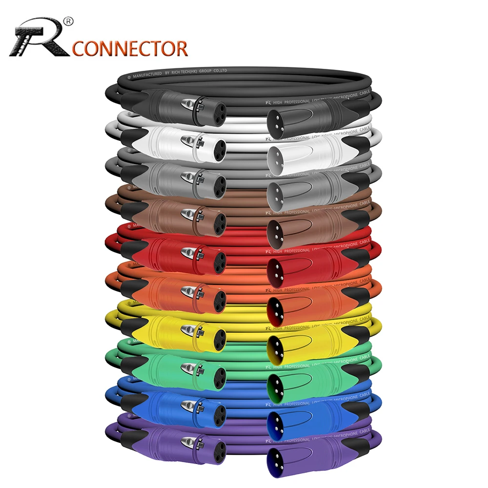

10pcs XLR Extension Cable Audio Line 3Pin XLR Male to Female Microphone Cord for Mixer Amplifier Sound Cannon Balanced XLR Cable