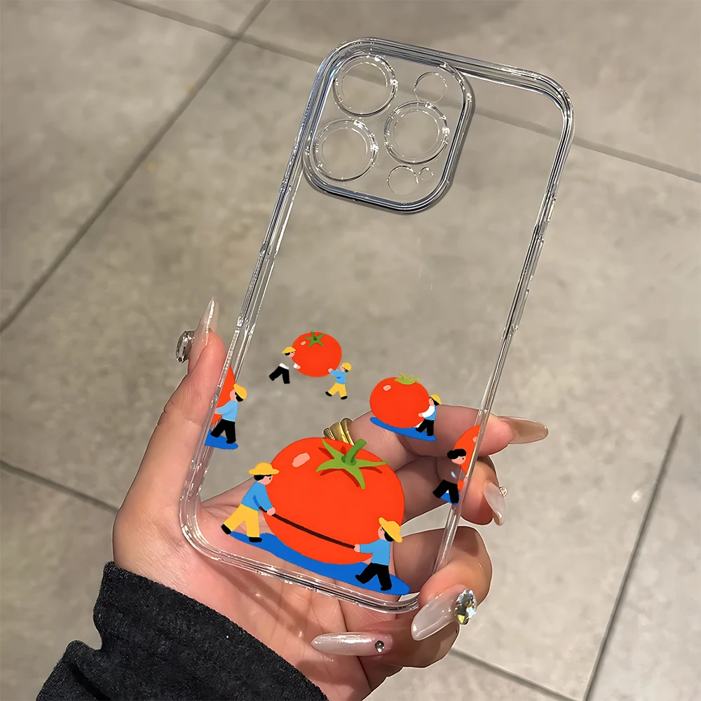 Big Tomatoes Silikon-Handyhülle für iPhone 17 16 15 14 13 12 11 Pro Xs Max Air Mini 7 8 6 6S Plus SE 2020 2022 Cover