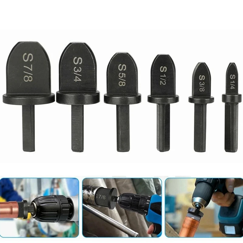 6PCS 삼각형 핸들 튜브 확장기 에어컨 구리 튜브 확장 도구 삼각형 핸들 튜브 확장기 세트