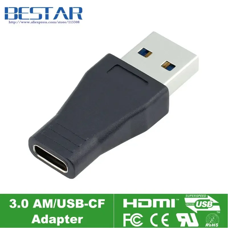 USB-C usb 3.1 tipo c fêmea para usb 3.0 macho adaptador conector adaptador conversor tipo-c 5gbps velocidade de transferência