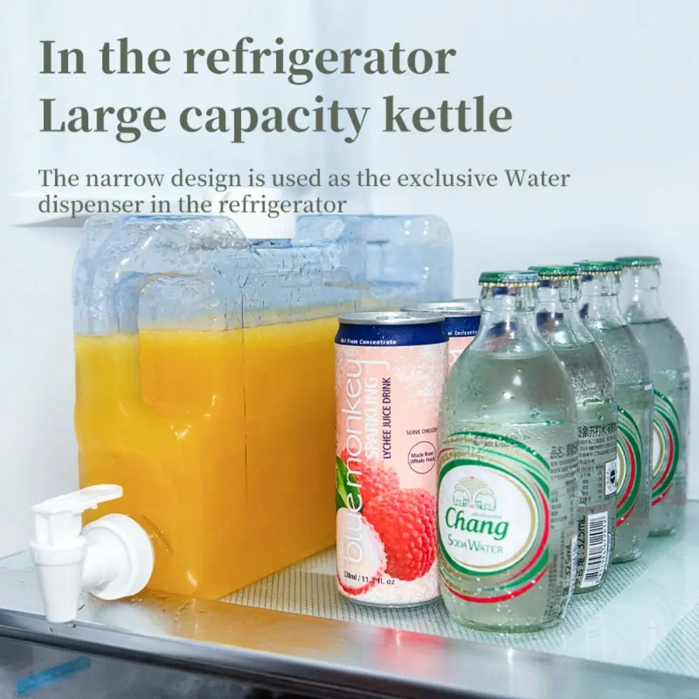 

4L Outdoor Drinking Bucket Transparent Portable Water Storage Container PE Large-Capacity Camping Water Tank Water Equipment