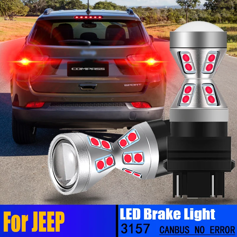 

2pcs LED Canbus Brake Light Bulb Lamp 3157 3057 T25 P27/7W For JEEP Wrangler JK Grand Cherokee Liberty Commander Compass Patriot