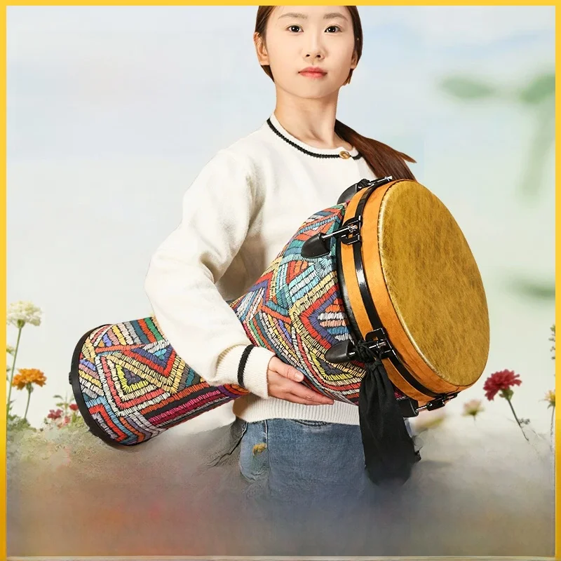 Tambor Africano Profissional de 12 Polegadas para Apresentações em Palco, para Adultos, Iniciantes, Alunos do Ensino Fundamental e Apresentações de Jardim de Infância
