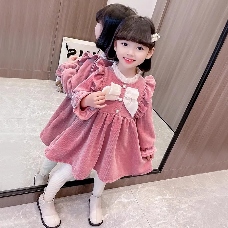 

Girls' Dress Autumn Winter New Fashionable Toddler Baby Autumn Dress Children's Long Sleeve Princess Dress