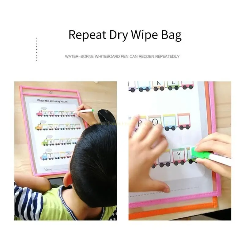 30 Stück transparente PVC -Arbeitsblatttasche mit Marker, Radiergummi, Bindemittelringe für Klassenzimmer, Schule, Büro,