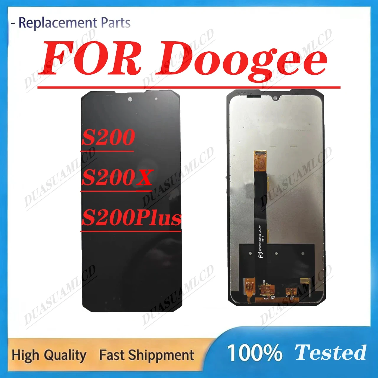 Para Doogee S200 S200E S200 Plus: Peças de Reposição para Tela LCD 120Hz com Digitalizador Touch Screen para Smartphone