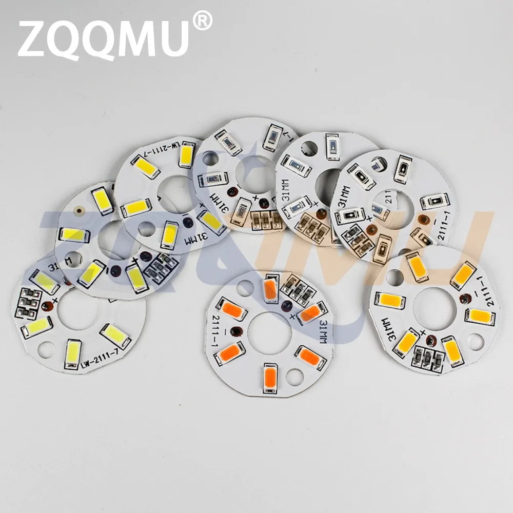 10PCS LED Chip 3W DC 5V Green Pink SMD5730 Round Light Source 31mm Diameter for DIY Night Light 3D Printing Lamp Chandelier