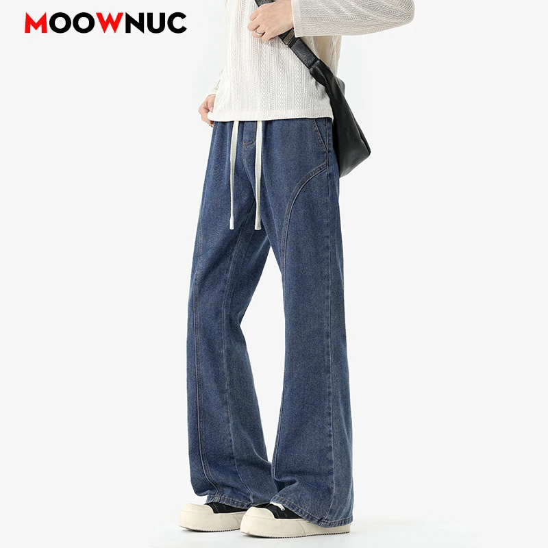 بنطلون جينز غير رسمي ربيع الخريف الرجال سليم صالح جينز سترتش الشارع الشهير مريحة حجم كبير غسلها الذكور ملابس عصرية