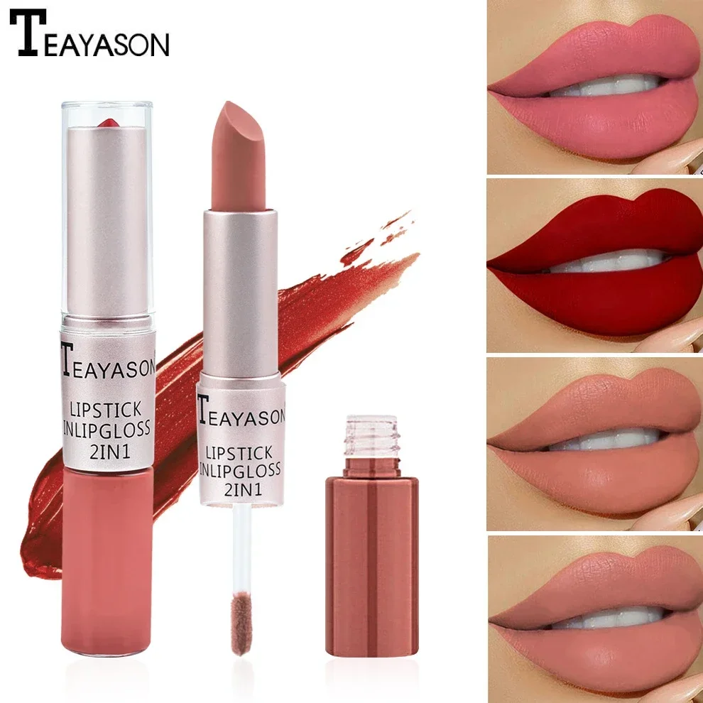 

Heallor 12 Colors Matte Lipgloss Liquid Lipstick Makeup Lip Color Batom Long Lasting Sexy Red Pink Nude Lip Gloss Bulk