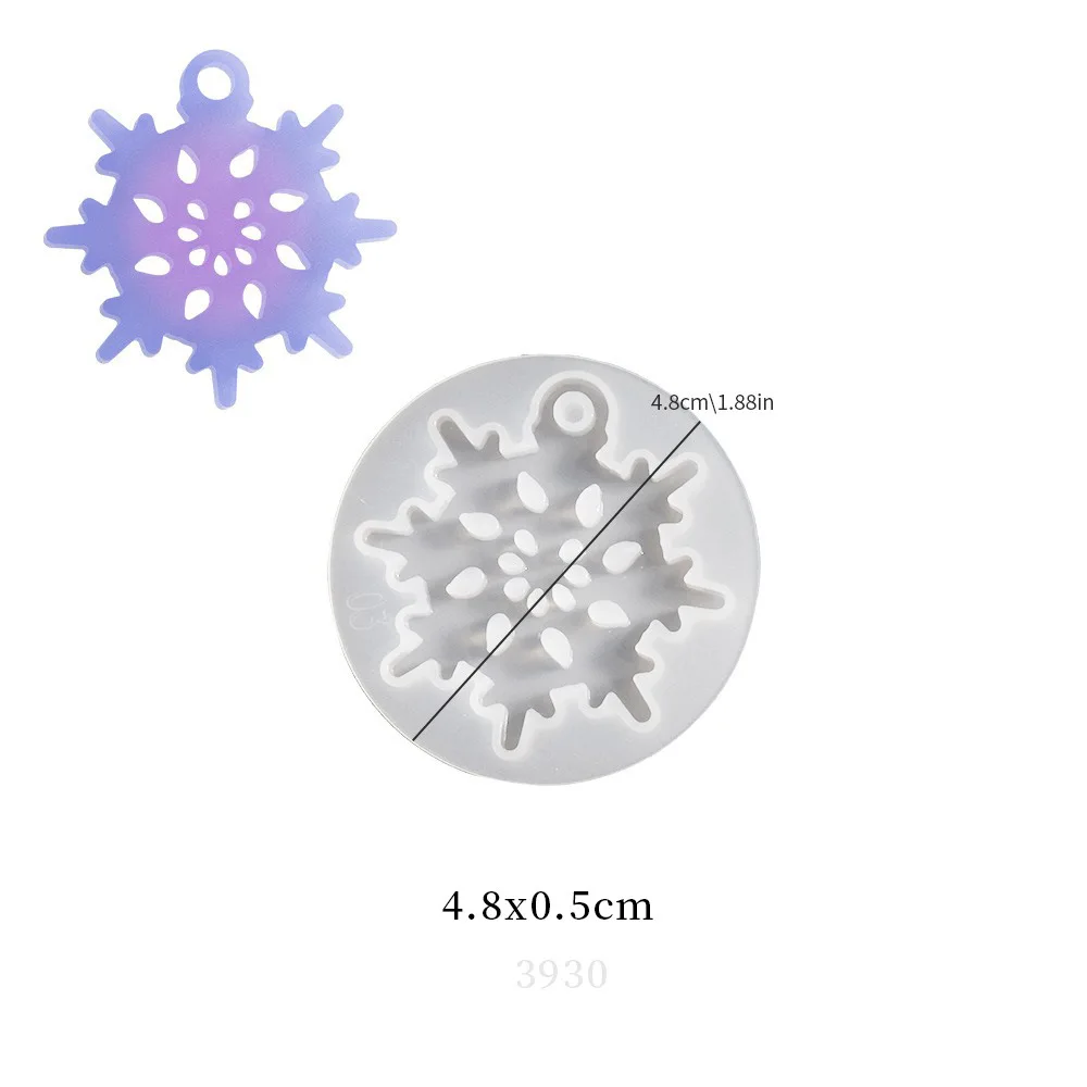 8PCS Snowflake Series Mold for DIY Christmas Tree Pendant
