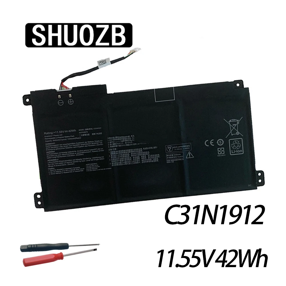 Imagem -01 - Bateria do Portátil para Asus Vivobook C31n1912 14 E410ma-ek018ts Bv162t Ek017ts Ek026ts L410ma E510ma F414ma B31n1912 0b20003680200 bateria do portatil para asus vivobook c31n1912 14 e410ma ek018ts bv162t ek017ts ek026ts l410ma e510ma f414ma b31n1912 0b20003680200 01
