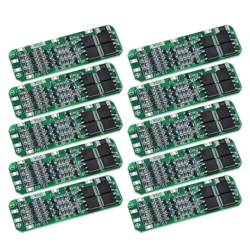 10Pcs 3S 20A BMS 18650 Li-Ion Lithium Battery Charger Module BMS Protection Board PCB 11.1V 12V 12.6V Module