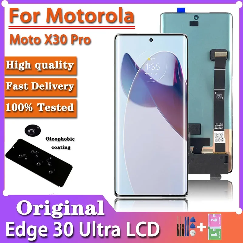 

6.67"AMOLED For Motorola Edge 30 ultra XT-2201 LCD Edge X display Touch Panel Screen Digitizer For Moto X30 Pro XT2241-1 LCD