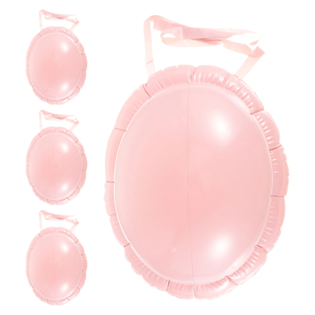 

4pcs Inflatable Fake Belly Pregnant Bump Pregnancy Pad Cosplay Prop Artificial Stomach PVC Material Adjustable Straps