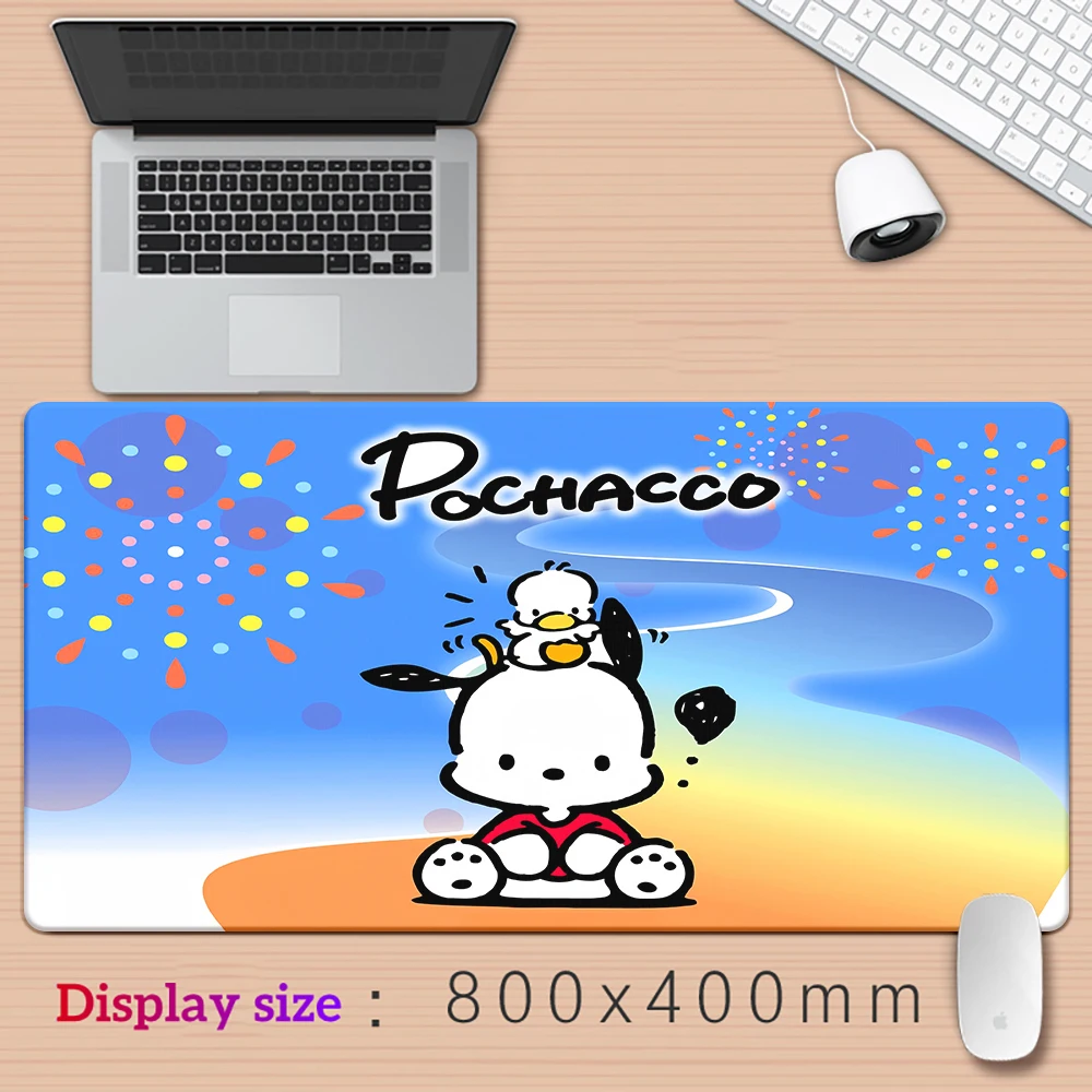 Large Mousepad XXL Sanrio Pochacco Mouse Pad Keyboard Game Accessories Mouse Mats Game Office Computer PC Gamer Laptop Desk Mat